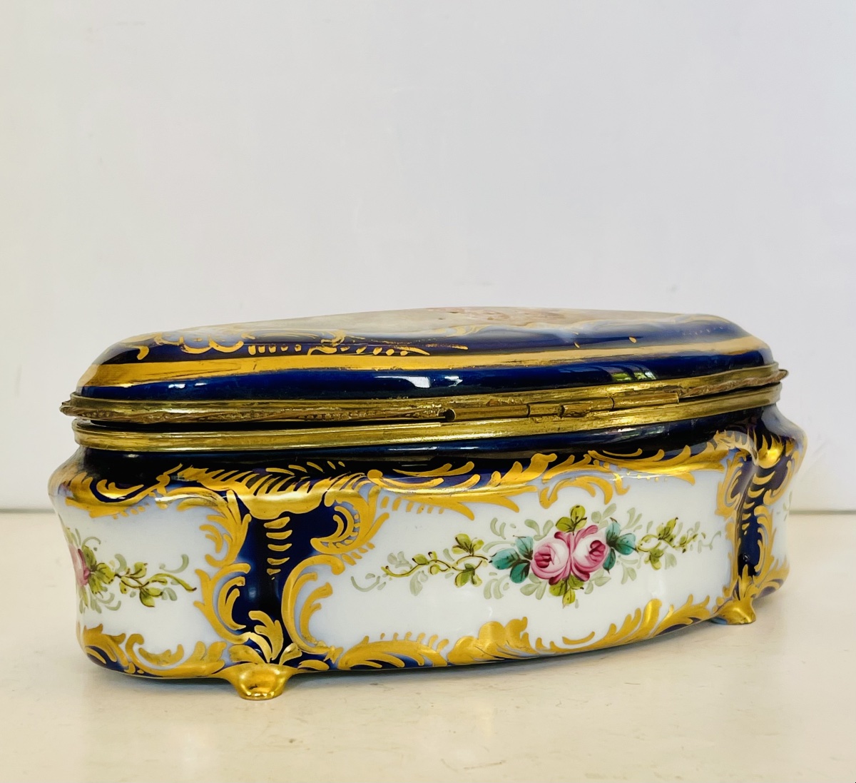 Coffret en porcelaine et bronze -photo-3